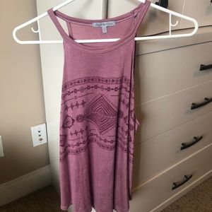 High neck flowy tank top
